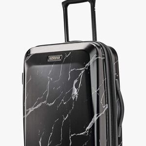 American Tourister Black Marble Hard-Shell Carry-On